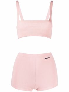 RED Valentino knitted crop top and shorts set