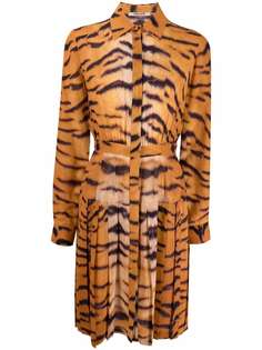 Roberto Cavalli tiger-print shirt dress