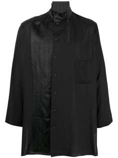 Yohji Yamamoto рубашка с бархатной отделкой