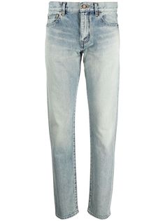 Saint Laurent прямые джинсы средней посадки