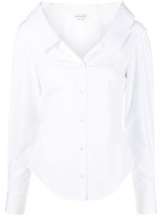 Alexander McQueen рубашка с широким вырезом
