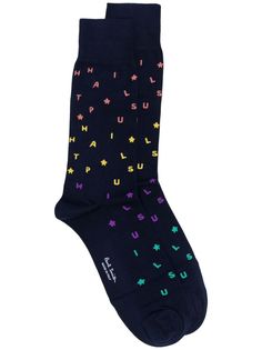PAUL SMITH носки вязки интарсия с логотипом
