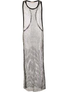 Alexandre Vauthier сетчатое платье с кристаллами