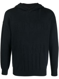 Emporio Armani джемпер с вышитым логотипом