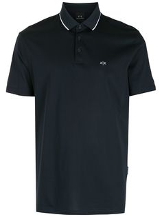 Armani Exchange рубашка поло с логотипом на груди
