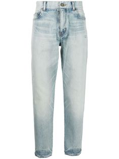 Saint Laurent джинсы с эффектом потертости
