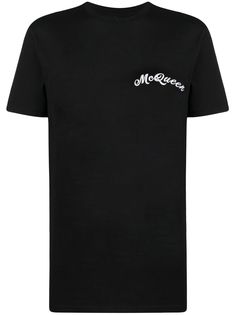 Alexander McQueen футболка с вышитым логотипом