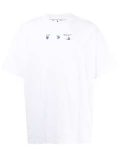 Off-White футболка с графичным принтом и логотипом