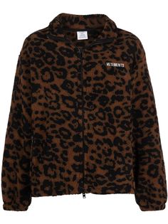 VETEMENTS флисовая куртка с леопардовым принтом
