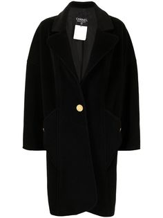 Chanel Pre-Owned однобортное пальто оверсайз