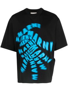 Marni футболка оверсайз с логотипом