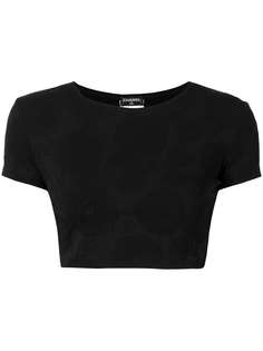 Chanel Pre-Owned укороченный топ Camellia 1998-го года с узором