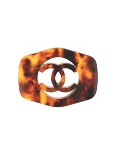 Chanel Pre-Owned брошь 1997-го года с логотипом CC