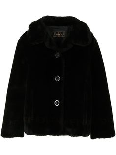Fendi Pre-Owned однобортная шуба из искусственного меха