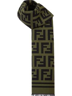 Fendi объемный шарф с узором FF