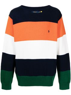 Polo Ralph Lauren джемпер в стиле колор-блок с вышитым логотипом