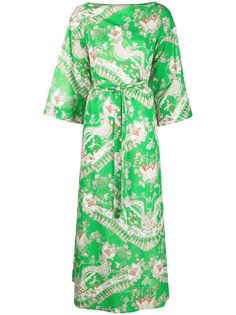 Emilio Pucci длинное платье с принтом Rugiada