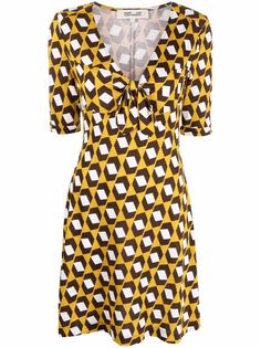 DVF Diane von Furstenberg трикотажное платье с геометричным узором