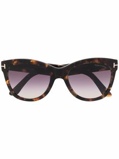 TOM FORD Eyewear солнцезащитные очки Wallace в оправе кошачий глаз