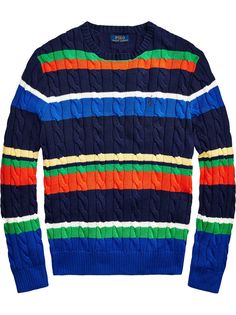 Polo Ralph Lauren полосатый джемпер фактурной вязки