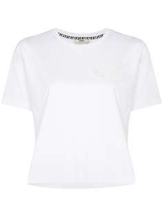 Fendi футболка с вырезанным логотипом