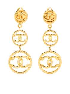 Chanel Pre-Owned серьги 1993-го года с логотипом CC