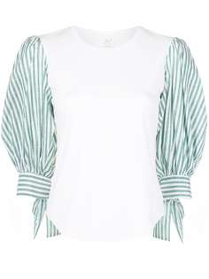 Cinq A Sept блузка с контрастными рукавами