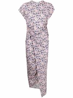 Paco Rabanne платье миди с запахом и цветочным принтом