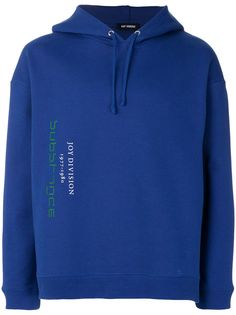 Raf Simons logo print drawstring hoodie