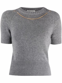 Ports 1961 chain-necklace shortsleeved jumper