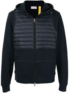 Moncler quilted-panel hoodie