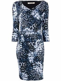 Roberto Cavalli Wild Indigo-print dress