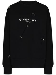 Givenchy толстовка с люверсами и логотипом