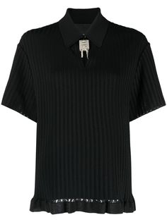 Givenchy трикотажная рубашка поло с декором 4G