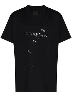 Givenchy футболка оверсайз с эффектом тромплей