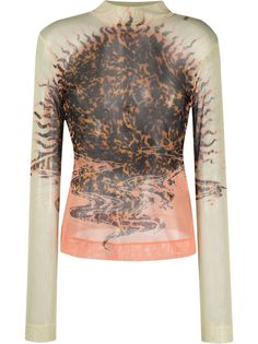 Givenchy сетчатый топ с леопардовым принтом