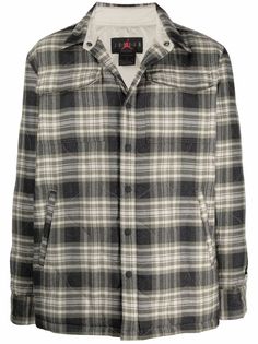 Jordan check-print diamond-quilt jacket