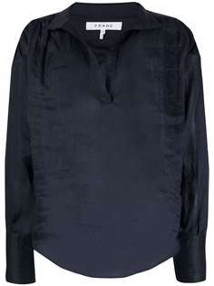 FRAME Emma V-neck puff-sleeve shirt