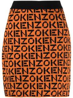 Kenzo monogram knitted skirt