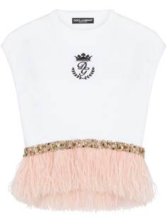 Dolce & Gabbana топ с кристаллами