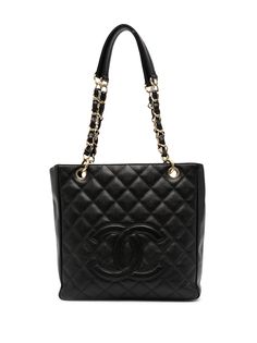 Chanel Pre-Owned стеганая сумка-тоут 2004-го года с логотипом CC