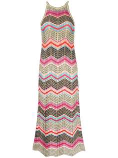 M Missoni трикотажное платье с узором шеврон