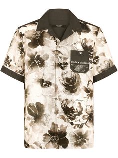 Dolce & Gabbana рубашка с короткими рукавами и цветочным принтом