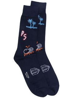 PAUL SMITH носки вязки интарсия с узором