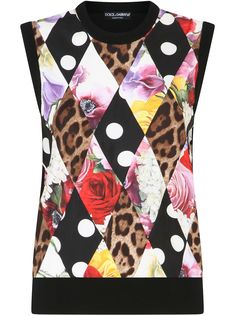 Dolce & Gabbana трикотажный топ с принтом