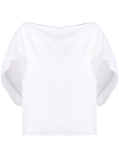 Emporio Armani полупрозрачная блузка с короткими рукавами