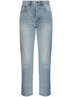 Saint Laurent укороченные джинсы прямого кроя