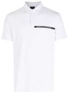 Armani Exchange рубашка поло с логотипом на груди