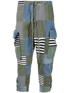 Greg Lauren брюки в технике пэчворк