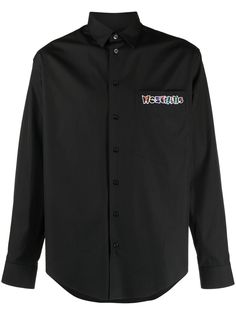 Moschino рубашка с вышитым логотипом